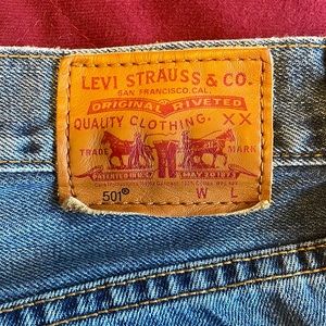 Levi’s 501’s, 100% cotton